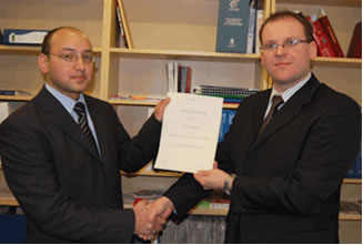 Mr Vineet Upreti with Mr Spencer Clark, Managing Director, Concordia vineet-upreti